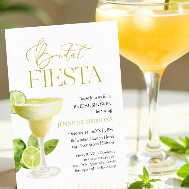 Bridal Fiesta | Margarita Cocktail Brautparty Einladung (Von Creator hochgeladen)