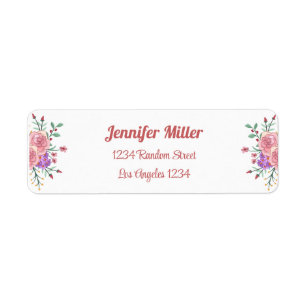 Bridal FlowerReturn-Adressetikett