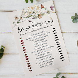 Bridal Game sagte er sagte, sie sagte Vintag Tiny