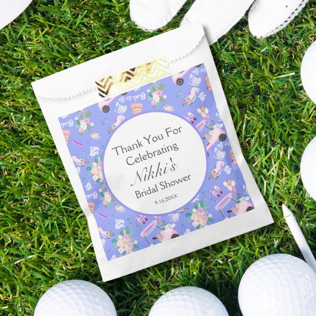 Bridal Golf Cart Brautparty Nahtloses Muster Geschenktütchen (Von Creator hochgeladen)