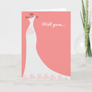 Bridal Gown Custom Bridesmaid Einladung