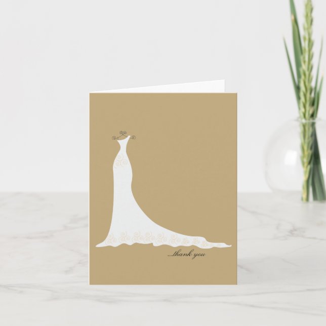 Bridal Gown Danke, dass du Notizen {Gold} (Vorderseite)