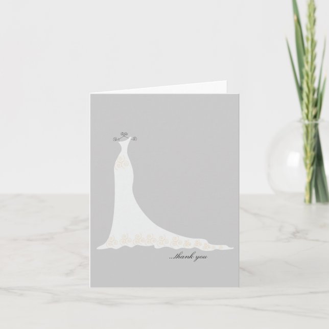 Bridal Gown Danke, dass ihr Notizen {Silver} (Vorderseite)