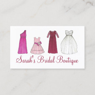 Bridal Gown Dress Shop Bekleidung Hochzeit Boutiqu Visitenkarte