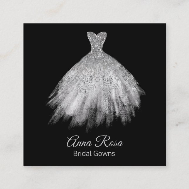 *~* Bridal Gown Hochzeitskleider Quadratische Visitenkarte (Vorderseite)