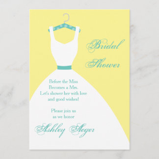 Bridal Gown on Hanger- Yellow, Pink & Blue Einladung