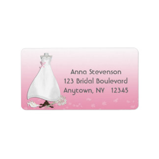 Bridal Gown Pink Label Adressaufkleber