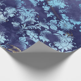 Bridal Grungy Shabby, Blume der Blauen Marine Geschenkpapier