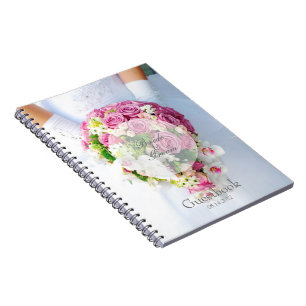 Bridal Lace Blume bearbeitbares Gästebuch Notizblock