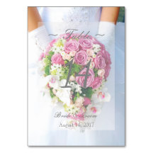 Bridal Lace Blume bearbeitet Hochzeit Tischnummer