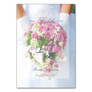 Bridal Lace Blume bearbeitet Hochzeit Tischnummer