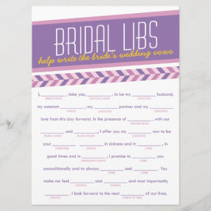 Bridal Libs Junggeselinnen-Abschied Game Card (lil Einladung