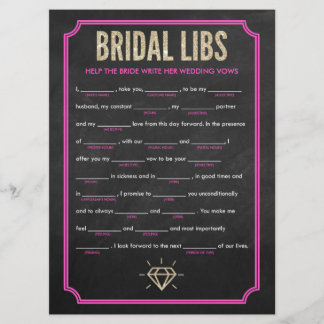 Bridal Libs Junggeselinnen-Abschied Game Card (pin Einladung
