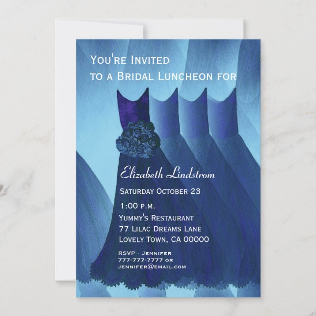 Bridal Luncheon Hübsch Bridesmaid Kleider Einladung (Vorderseite)