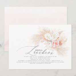 Bridal Luncheon Pampas Grass Exotic Dusche Einladung