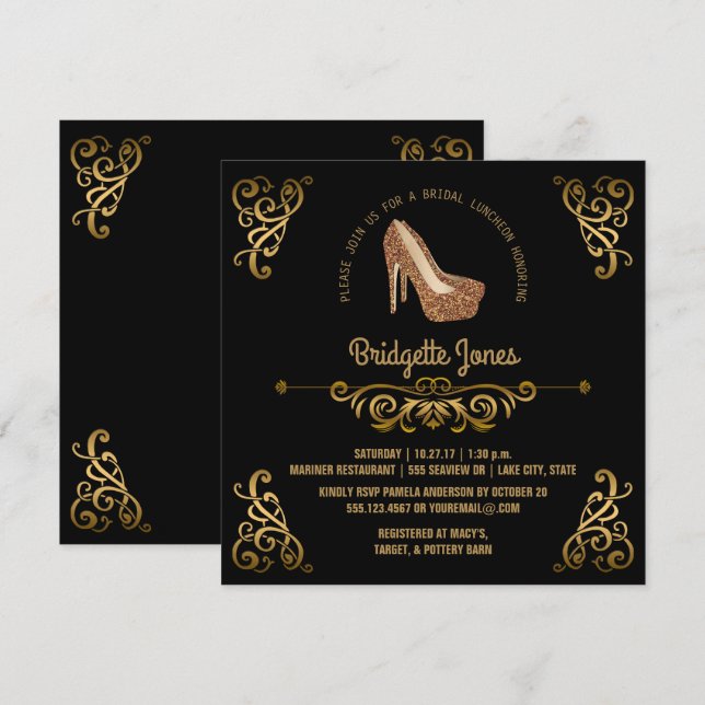 Bridal Luncheon| Polterabend Einladung (Vorne/Hinten)