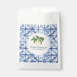 Bridal Luncheon Watercolor Lemon w Shibori Muster Geschenktütchen