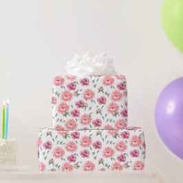 Bridal Pink Watercolor Peonies Geschenkpapier