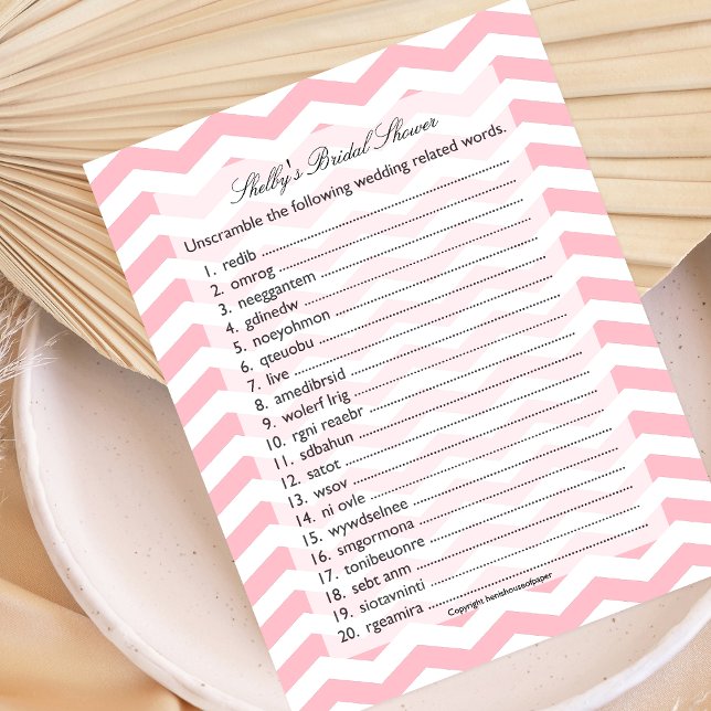 Bridal Polterabend Word Scramble Game (Von Creator hochgeladen)