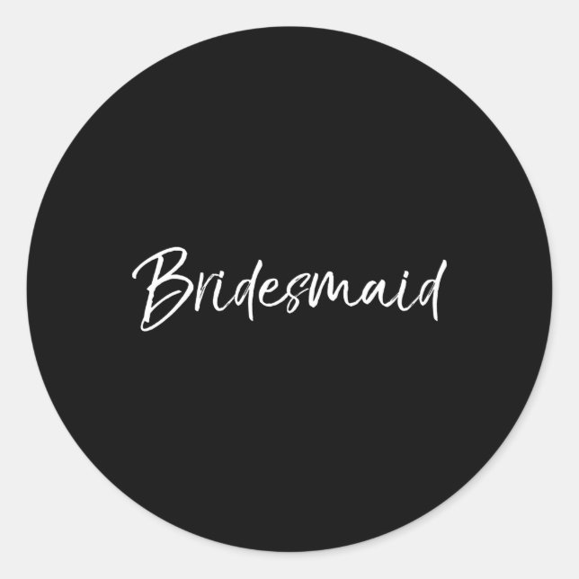 Bridal Py für Bridesmaid Runder Aufkleber (Vorderseite)