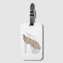 Bridal Shoe und Bouquet-Gepäckanhänger