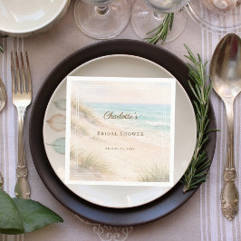Bridal Shower beach coastal elegant luncheon Serviette