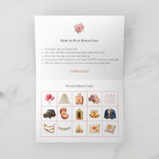 Bridal Shower Bingo Game Board13. Fun Party Feiertagskarte