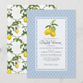 Bridal Shower Citrus Garden Lemon Trellis Pattern Einladung