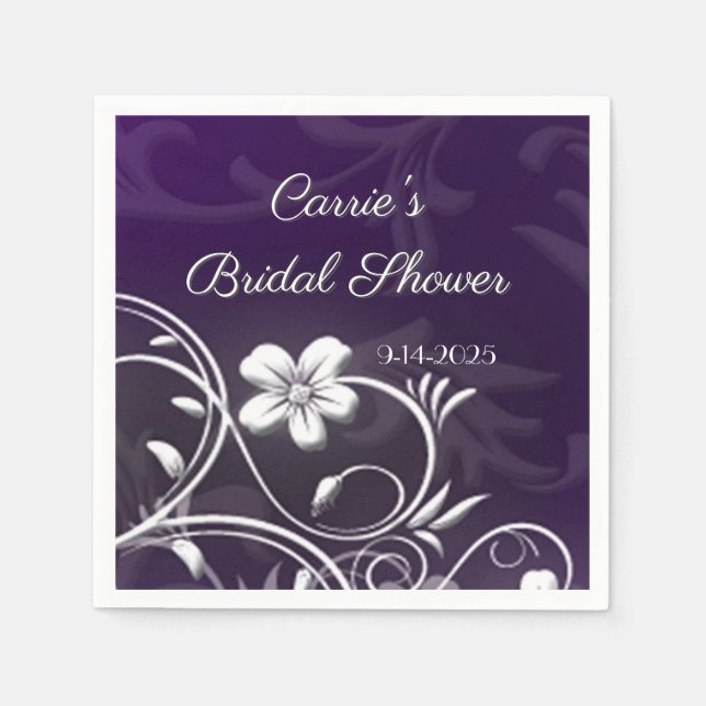 Bridal Shower custom party coasters Serviette (Vorderseite)