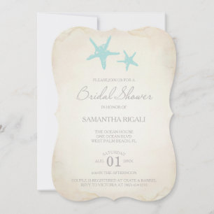 BRIDAL SHOWER Einladung - Beach Starfish