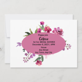 Bridal Shower Einladung mit bearbeitbarem Text