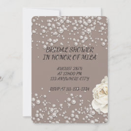 BRIDAL SHOWER EINLADUNG MIT IMITATE PEARLS