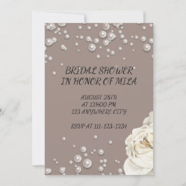 BRIDAL SHOWER EINLADUNG MIT IMITATE PEARLS-Karte