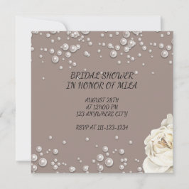 BRIDAL SHOWER EINLADUNG MIT IMITATE PEARLS-Karte