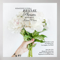 Bridal Shower Einladung RSVP Card Magnet Poster A