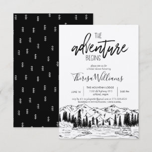 Bridal Shower Einladung - Thema Berge