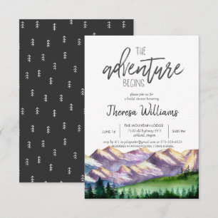 Bridal Shower Einladung - Thema Berge