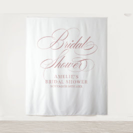 Bridal shower elegant modern pink backdrop wandteppich