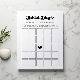 Bridal Shower Gifts Bingo Game