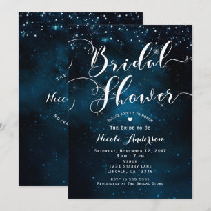 BRIDAL SHOWER Himmelssterne Blaue Himmel Hochzeit Einladung