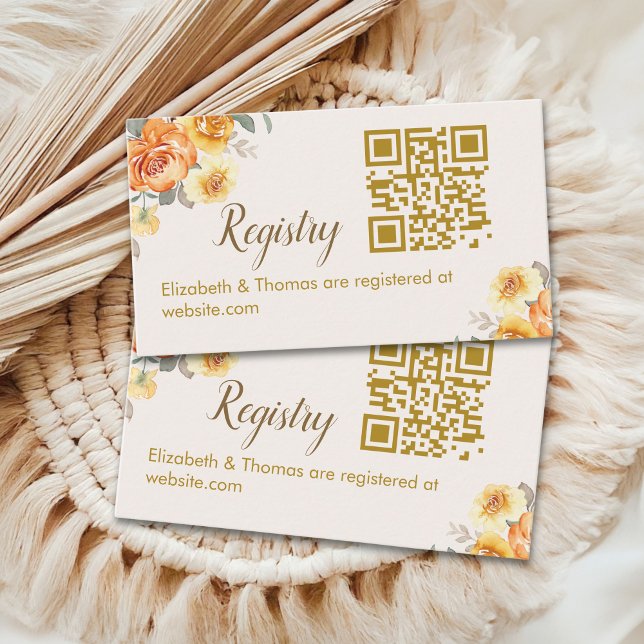 Bridal Shower in Spring with a Touch of Orange Flo Begleitkarte (Von Creator hochgeladen)
