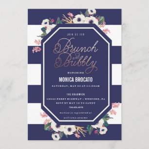 BRIDAL SHOWER INVITATION - Brunch- und Blasenkamme Einladung