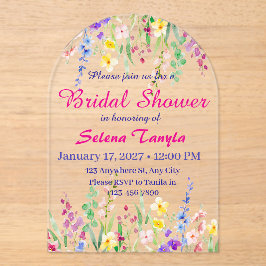 Bridal Shower Invitation Card Acryleinladungen