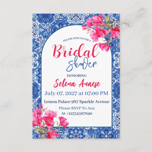 Bridal Shower Invitation Card Einladung (Vorderseite)