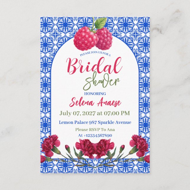 Bridal Shower Invitation Card Einladung (Vorderseite)