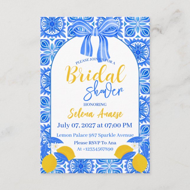 Bridal Shower Invitation Card Einladung (Vorderseite)