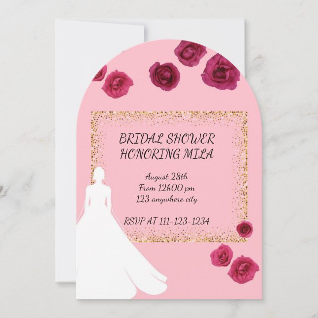 BRIDAL SHOWER INVITATION EINLADUNG (Vorderseite)