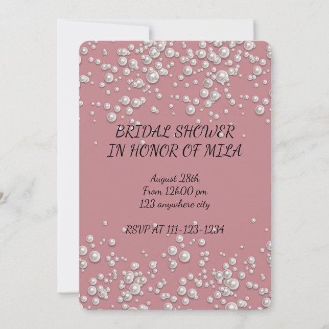 BRIDAL SHOWER INVITATION EINLADUNG (Vorderseite)