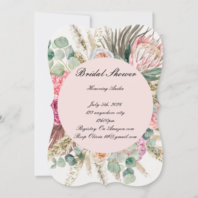 BRIDAL SHOWER INVITATION, EINLADUNGEN (Vorderseite)
