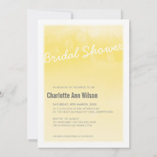 BRIDAL SHOWER INVITATION : Ober-Aquarellgelb Einladung